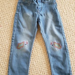 Toddler Girls' Unicorn Knee Skinny Jeans